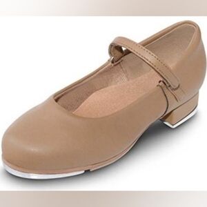 Leo LS3311G- Toddler Rhythm Taps W/ Velcro Straps Tan Size 7.5T